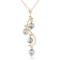 2.25 CTW 14K Solid Gold Loving Aquamarine Necklace