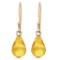 2.7 Carat 14K Solid Gold Effortless Citrine Earrings