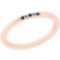 0.05 Ctw SI2/I1 Blue Sapphire And Diamond 14K Rose Gold Band Ring