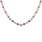 2.59 Ctw SI2/I1 Ruby And Diamond 14K Rose Gold Necklace