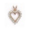 Certified 14K Yellow Gold Diamond Heart Pendant