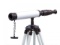Standing Antique Copper with White Leather Harbor Master Telescope 30in.