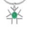 1.66 Ctw VS/SI1 Emerald And Diamond 14K White Gold