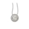 Certified 14K White Gold .68 Ct Round Diamond Bezel Pendant