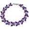 16.5 Carat 14K Solid White Gold Butterfly Bracelet Amethyst