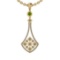 0.81 Ctw I1/I2Peridot And Diamond 10K Yellow Gold Pendant