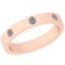 0.19 Ctw Diamond I2/I3 14K Rose Gold Band Ring