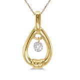 Certified 14K Yellow Gold Dashing Diamonds Pendant