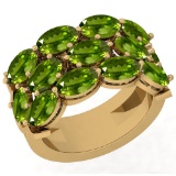 6.50 Ctw Peridot 10K Yellow Gold Ring