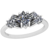 1.16 Ctw SI2/I1 Diamond Platinum Ring