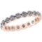 0.98 Ctw Diamond I2/I3 14K Rose Gold Eternity Band Ring