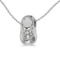 Certified 14k White Gold Round Opal Baby Bootie Pendant