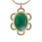 21.34 Ctw VS/SI1 Emerald And Diamond 14K Yellow Gold Pendant