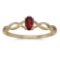 Certified 10k Yellow Gold Oval Garnet Ring