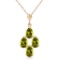 2.25 Carat 14K Solid Gold Aurora Leigh Peridot Necklace