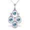 1.2 Carat 14K Solid White Gold Call The Tune Blue Topaz Necklace