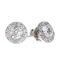 Certified 14K White Gold .79 ct Diamond Halo Stud Earrings