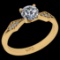 0.70 Ctw I2/I3 Diamond 10K Yellow Gold Vintage Style Ring
