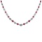 2.59 Ctw SI2/I1 Ruby And Diamond 14K White Gold Necklace