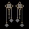 2.18 Ctw I1/I2Diamond 10K Yellow Gold Vintage Earrings