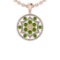 1.75 Ctw I1/I2Peridot And Diamond 10K Rose Gold Pendant