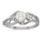 Certified 14k White Gold Pearl And Diamond Ring