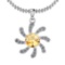 1.75 Ctw Citrine And Diamond I2/I3 14K White Gold Necklace