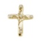 Certified 14K Yellow Gold Diamond Cross Pendant