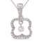 Certified 14K White Gold Dashing Diamonds Pendant