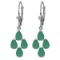 4.5 Carat 14K Solid White Gold Gazelle Emerald Earrings