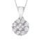 Certified 14K White Gold Diamond Clustaire Pendant (.50 carat)