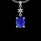 6.78 Ctw I2/I3 Tanzanite And Diamond 10K White Gold Victorian Style Pendant