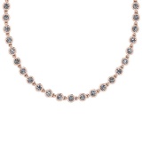 4.04 Ctw VS/SI1 Diamond14K Rose Gold Necklace