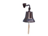 Antiqued Copper Hanging Ships Bell 11in.