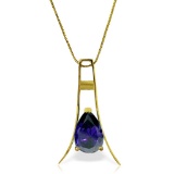 1.5 Carat 14K Solid Gold Nourishment Of Love Sapphire Necklace