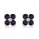 1.15 CTW 14K Solid Gold Last Person I Kiss Sapphire Earrings
