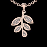 0.28 Ctw I1/I2Diamond 10K Rose Gold Pendant