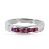 0.6 CTW 14K Solid White Gold Fortunate You Amethyst Ring