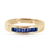 0.6 Carat 14K Solid Gold Bashful Meeting Sapphire Ring