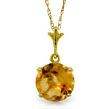 1.15 Carat 14K Solid Gold In Love Citrine Necklace