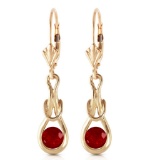 1.3 CTW 14K Solid Gold Elysian Ruby Earrings