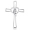 Certified 14K White Gold Diamond Cross Pendant