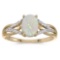 Certified 14k Yellow Gold Oval Opal And Diamond Ring