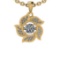 0.64 Ctw SI2/I1 Diamond Style 14K Yellow Gold Pendant