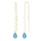 3.3 Carat 14K Solid Gold Counting Moments Blue Topaz Earrings