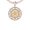 1.75 Ctw I1/I2Citrine And Diamond 10K Rose Gold Pendant