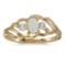 Certified 10k Yellow Gold Oval Opal And Diamond Ring