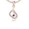 0.13 Ctw I2/I3 Amethyst And Diamond 10K Rose Gold Pendant