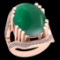 19.33 Ctw SI2/I1 Emerald And Diamond 14k Rose Gold Victorian Style Ring