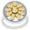 3.00 Ctw Citrine And Diamond I2/I3 14K White Gold Ring